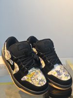 Nike SB Dunk Low Black Suede Artistic Print