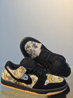 Nike SB Dunk Low Black Suede Artistic Print - Image 2
