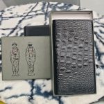 Black Croc Leather Wallet