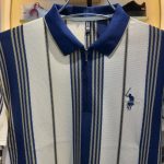Premium Striped Half-Zip Polo Shirt - Image 2