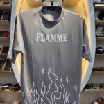 "FLAMME" Graphic Oversized Drop Shoulder T-Shirt
