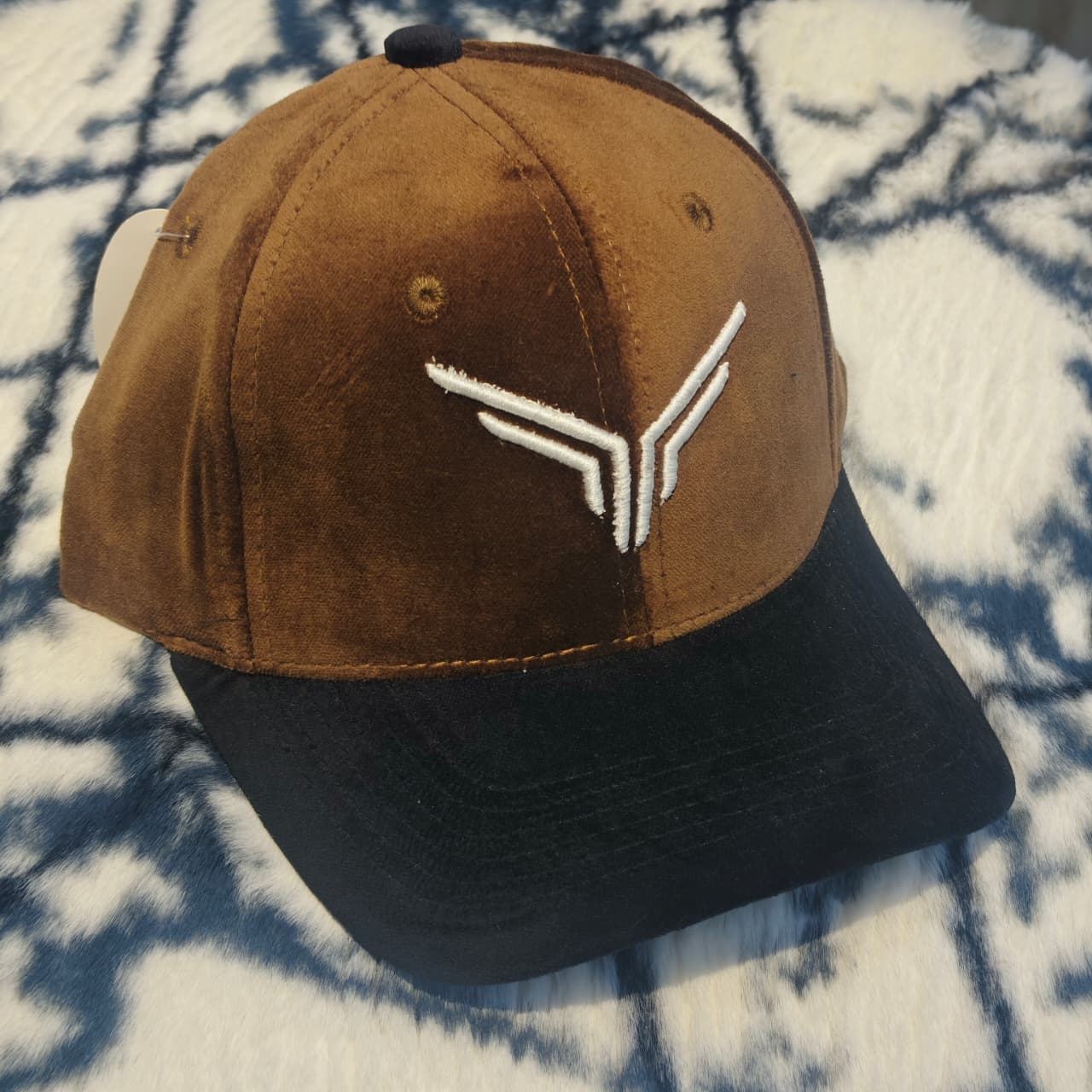 WhatsApp Image 2026-09-27 at 11.59.21 AM Premium Velvet Two-Tone Baseball Cap - Image 1