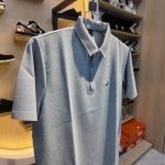 Men's Classic Striped Cotton Polo Shirt - Image 2