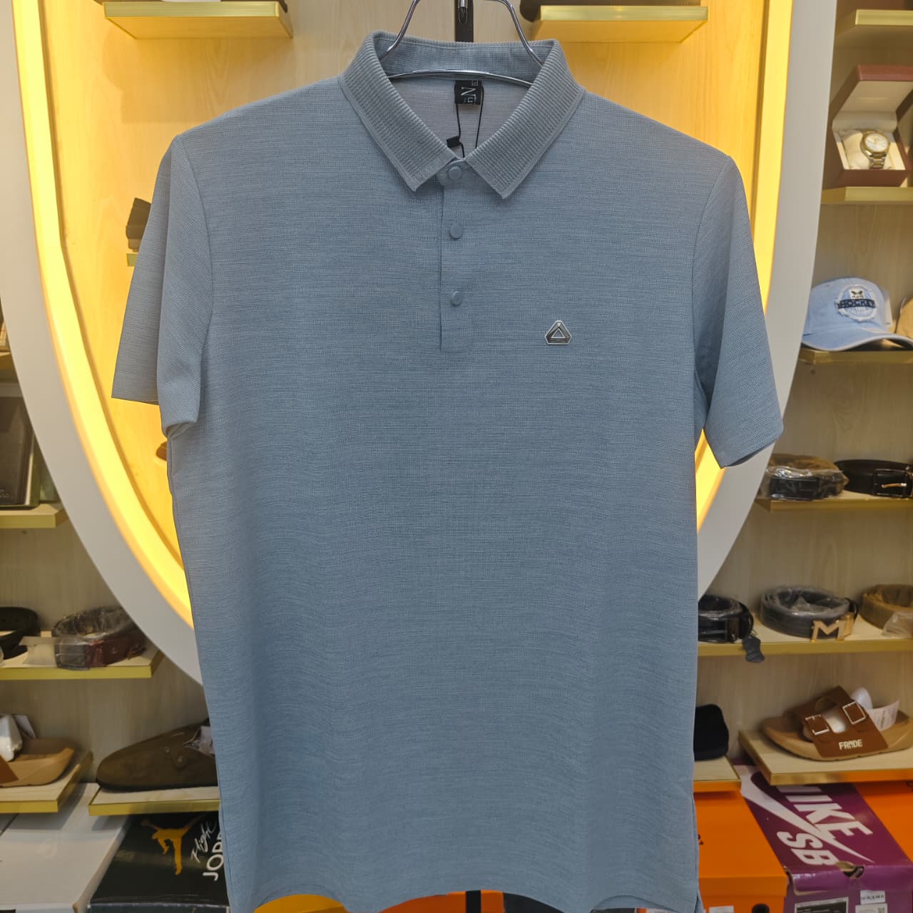 WhatsApp Image 2026-10-06 at 11.48.32 AM Men’s Premium Textured Knit Polo T-Shirt - Image 1