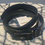 Luxury Black Embossed Auto-Lock Leather Belt - Image 3