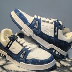 LV Monogram Blue Trainer - Image 2