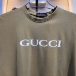 Premium Brown GUCCI Printed Crew Neck T-Shirt - Image 5