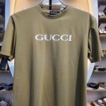 Premium Brown GUCCI Printed Crew Neck T-Shirt - Image 6