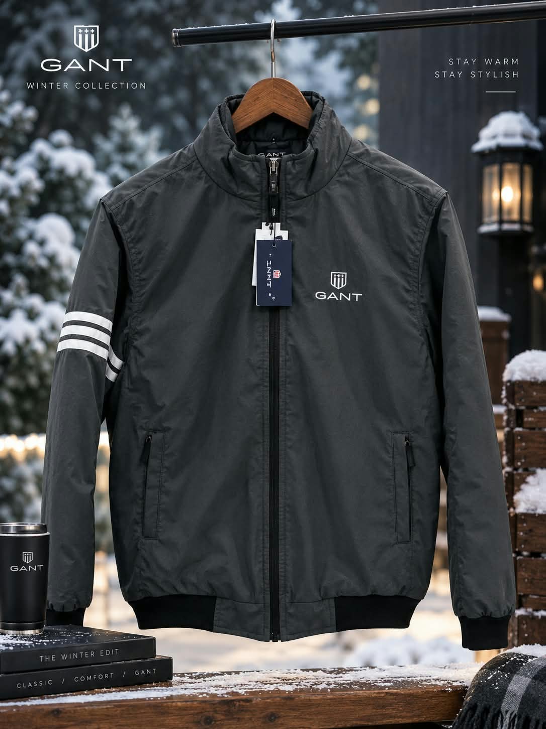 WhatsApp Image 2026-10-26 at 11.10.46 AM Gant Winter Collection Men's Stylish Bomber Jacket - Image 1